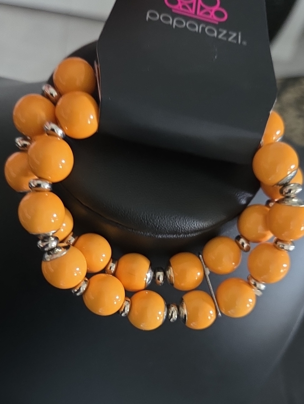 Paparazzi Bubble Blast Off Orange Bracelet NWT
